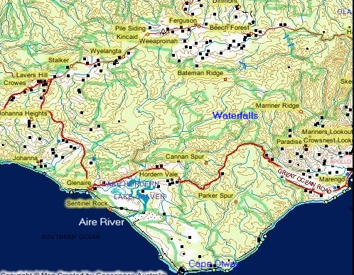 Great Ocean Road Map Apollo Bay  Lavers Hill
