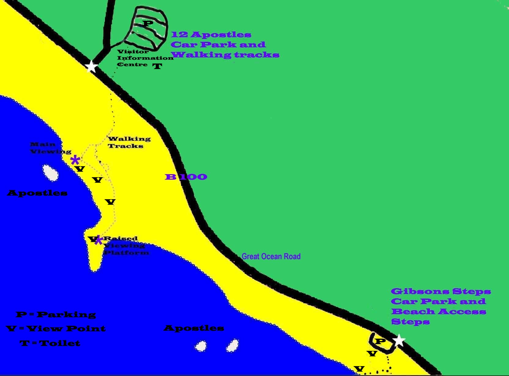 Great Ocean Road Map Twelve
            Apostles
