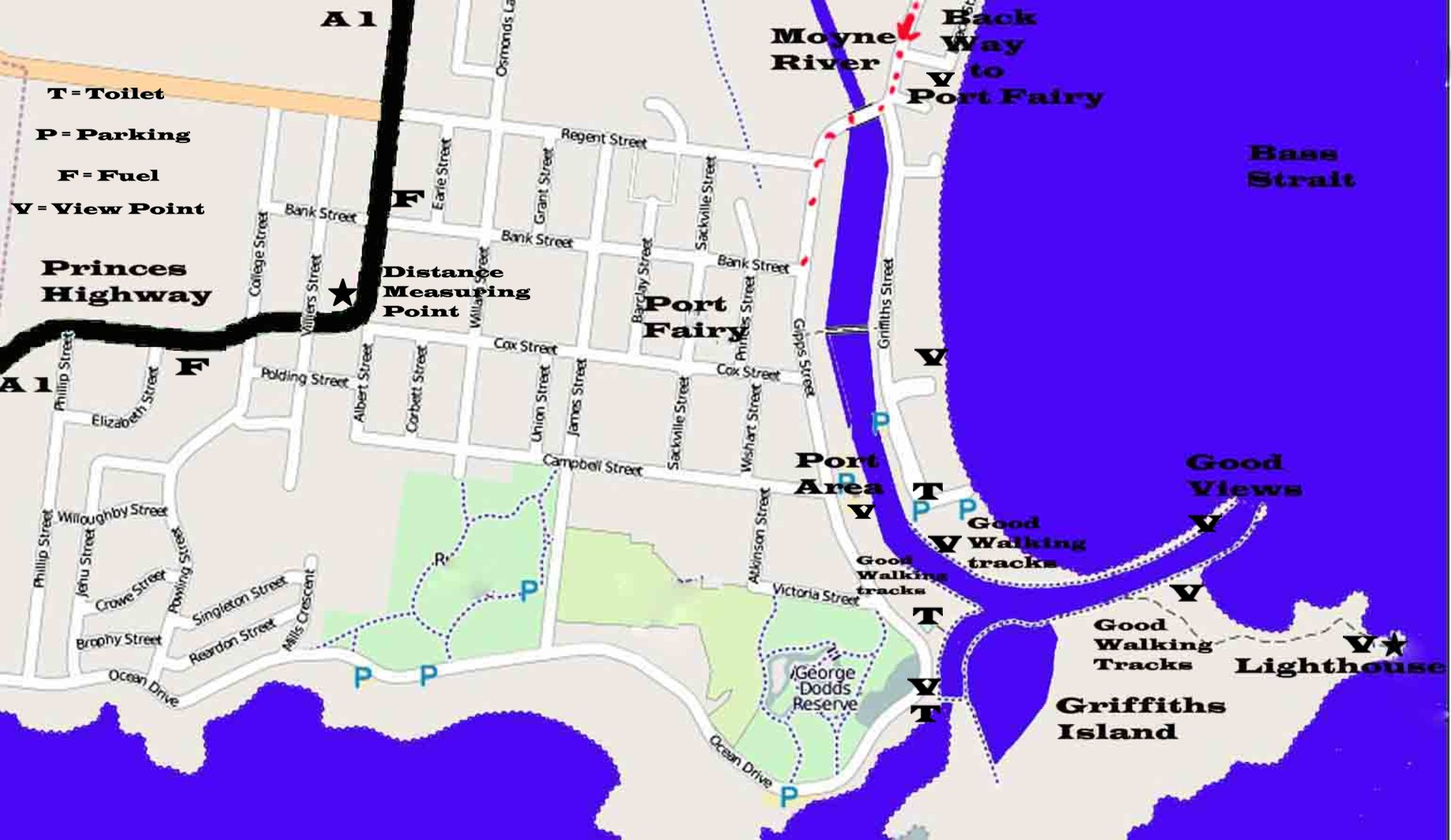 Great Ocean Road Map of Port Fairy