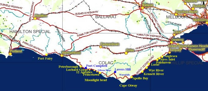 Great Ocean Road interactive map
